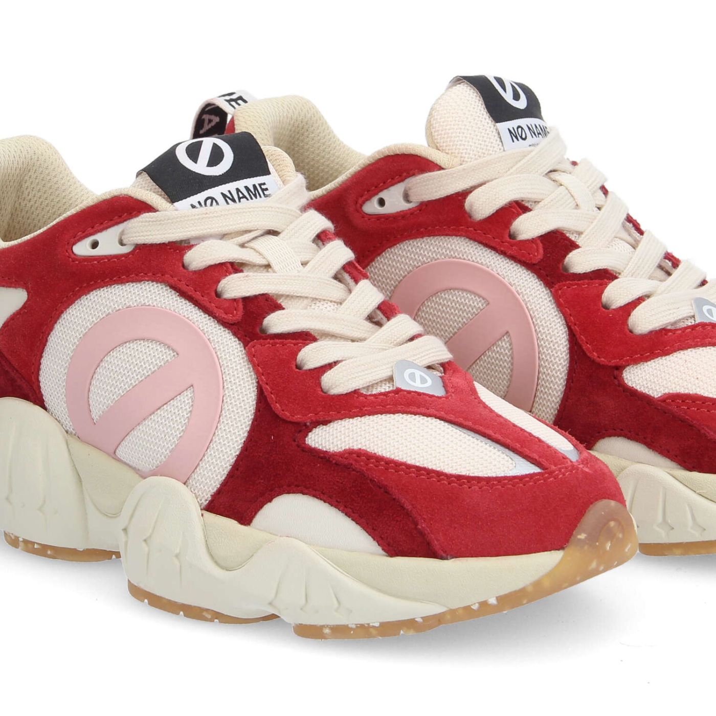 KRAZEE RUNNER W - SUEDE/KNIT/SUED - RED/OFF WHITE